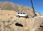 На перевале Камчик автомобиль вылетел в кювет. Водитель не пострадал. Видео