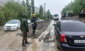 Сильный ливень вызвал сель в Заамине