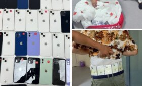 На посту «Навои» пресечена попытка контрабанды в Узбекистан 180 смартфонов iPhone