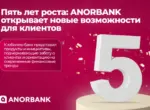 ANORBANK отмечает юбилей: новые сервисы и подарки клиентам