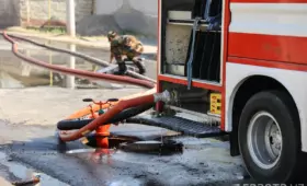 На газовой заправке в Сурхандарьинской области произошёл пожар