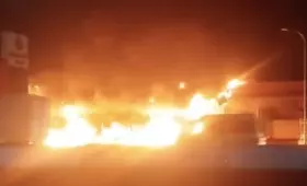 В Самаркандской области произошёл пожар на газозаправочной станции
