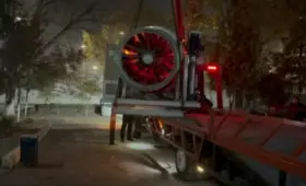 Установка для распыления воды заработала в Алмазарском районе Ташкента