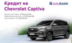 InfinBANK запускает программу автокредитования Chevrolet Captiva с выгодными ставками до 18,5%