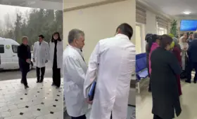 Президент навестил пострадавших при взрыве газового баллона в Сырдарье