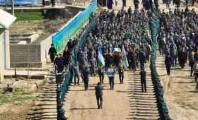 Фото: В Кашкадарье простились с погибшим инспектором ДПС