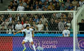 Фоторепортаж: футбольный матч между Узбекистаном и Габоном в рамках FIFA Series