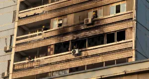 В «московской высотке» на Хамида Алимджана в Ташкенте произошёл пожар