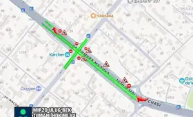 Движение по улице Темура Малика в Ташкенте частично восстановлено