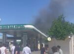 В Самарканде загорелась автозаправка. Видео