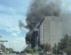 В Ташкентской области загорелась новостройка. Видео