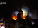 Киев подвергся массированному обстрелу, горел Успенский собор в Киево-Печерской лавре