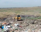 На мусорном полигоне под Ташкентом произошел пожар. Видео