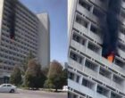 В Ташкенте ликвидировали пожар на десятом этаже гостиницы «Узбекистан». Видео