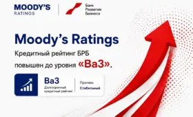 Moody’s Ratings повысило кредитный рейтинг «Банка развития бизнеса» до уровня Ba3