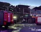 Фото: Последствия пожара в торговом комплексе в Зангиатинском районе