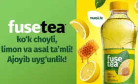 Fuse Tea выпустил новый вкус: зелёный чай с лимоном и мёдом в Узбекистане