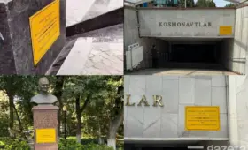 Яркие таблички на памятниках возмутили ташкентцев. Их начали убирать
